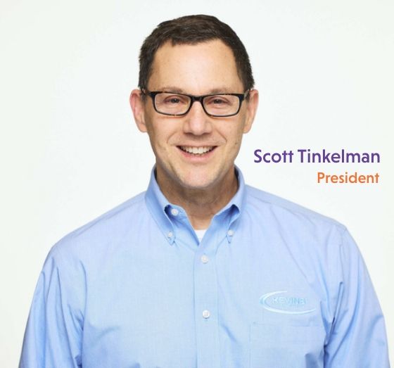 Scott Tinkelman (Kevins Worldwide President) smiling at the camera